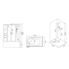 Душевая кабина 150×85×220 см SSWW WU103AL