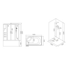 Душевая кабина 150×85×220 см SSWW WU103AR