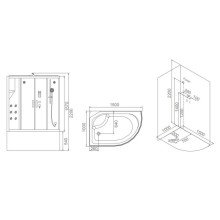 Душевая кабина 150×100×220 см SSWW WU103BR
