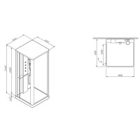 Душевая кабина 90×90×214 см Am.Pm Awe W15C-804-090MTE