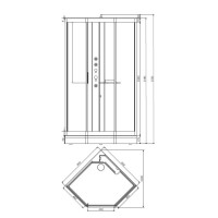 Душевая кабина 90×90×223,1 см Am.Pm Gem W90C-018-090WTA