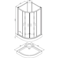 Душевая кабина 90×90×205 см Am.Pm Joy W85C-001-090GT