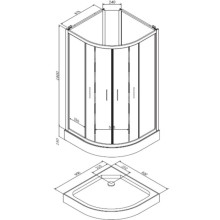 Душевая кабина 90×90×205 см Am.Pm Joy W85C-001-090GT