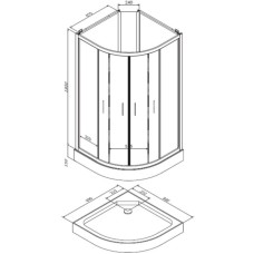 Душевая кабина 90×90×205 см Am.Pm Joy W85C-001-090GT