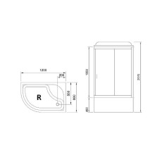 Душевая кабина Royal Bath BK 120x80 RB8120BK1-M-CH-R-EL без гидромассажа
