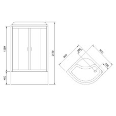 Душевая кабина Royal Bath BK 90x90 RB90BK2-M-CH-EL с гидромассажем