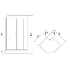 Душевая кабина Royal Bath HK 90x90 RB90HK1-M-CH-EL без гидромассажа
