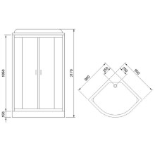 Душевая кабина Royal Bath HK 90x90 RB90HK2-M-CH-EL с гидромассажем