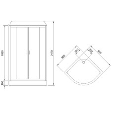 Душевая кабина Royal Bath HK 90x90 RB90HK2-M-CH-EL с гидромассажем
