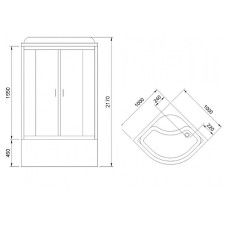 Душевая кабина Royal Bath BK 100x100 RB100BK3-WT с гидромассажем