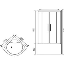 Душевая кабина Royal Bath BK 100x100 RB100BK6-BT без гидромассажа