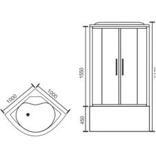 Душевая кабина Royal Bath BK 100x100 RB100BK6-BT без гидромассажа