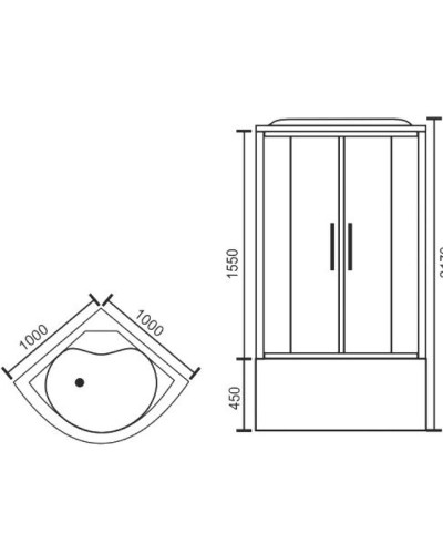 Душевая кабина Royal Bath BK 100x100 RB100BK6-BT без гидромассажа