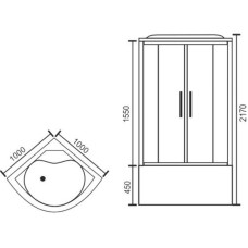 Душевая кабина Royal Bath BK 100x100 RB100BK6-WT без гидромассажа