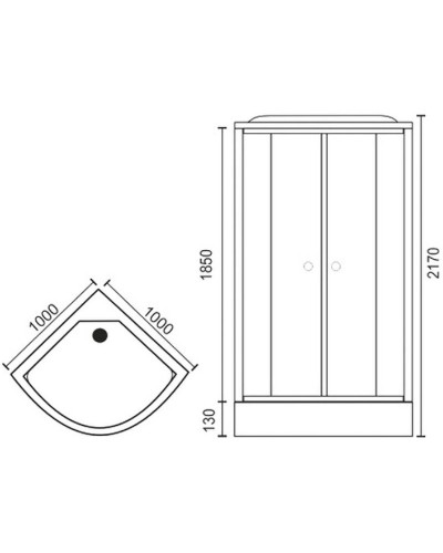 Душевая кабина Royal Bath HK 100x100 RB100HK6-BT без гидромассажа
