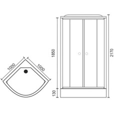 Душевая кабина Royal Bath HK 100x100 RB100HK7-BT с гидромассажем