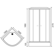 Душевая кабина Royal Bath HK 100x100 RB100HK7-WT с гидромассажем