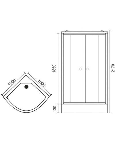 Душевая кабина Royal Bath HK 100x100 RB100HK7-WT с гидромассажем