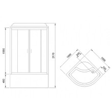 Душевая кабина Royal Bath NRW 100x100 RB100NRW-C с гидромассажем