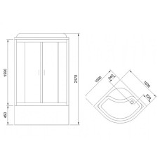 Душевая кабина Royal Bath NRW 100x100 RB100NRW-C с гидромассажем