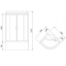 Душевая кабина Royal Bath NRW 100x100 RB100NRW-T с гидромассажем