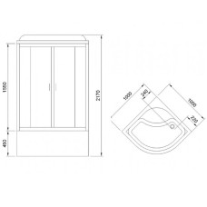 Душевая кабина Royal Bath NRW 100x100 RB100NRW-T с гидромассажем