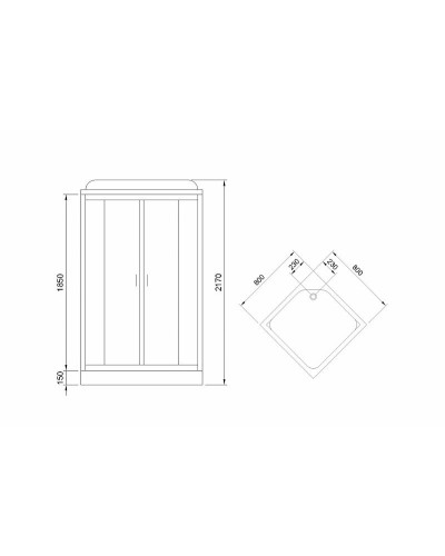 Душевая кабина Royal Bath HP 80x80 RB80HP2-M с гидромассажем