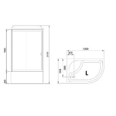 Душевая кабина Royal Bath BK 120x80 RB8120BK3-BT-L с гидромассажем