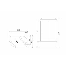 Душевая кабина Royal Bath BK 120x80 RB8120BK5-BT-CH-R без гидромассажа