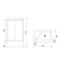 Душевая кабина Royal Bath BP 120x80 RB8120BP3-WT-L с гидромассажем