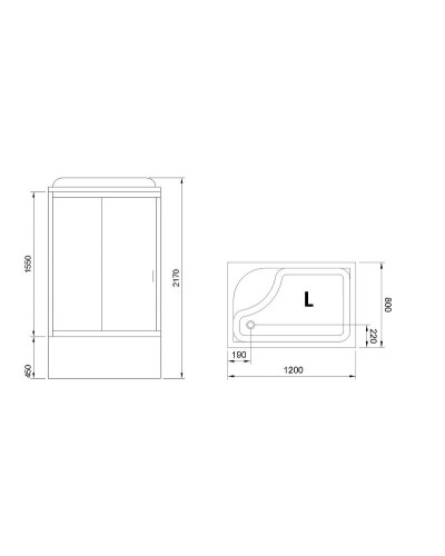 Душевая кабина Royal Bath BP 120x80 RB8120BP6-BT-L без гидромассажа