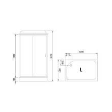 Душевая кабина Royal Bath HP 120x80 RB8120HP4-MM-L+S без гидромассажа