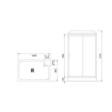 Душевая кабина Royal Bath HP 120x80 RB8120HP4-MM-R+S без гидромассажа
