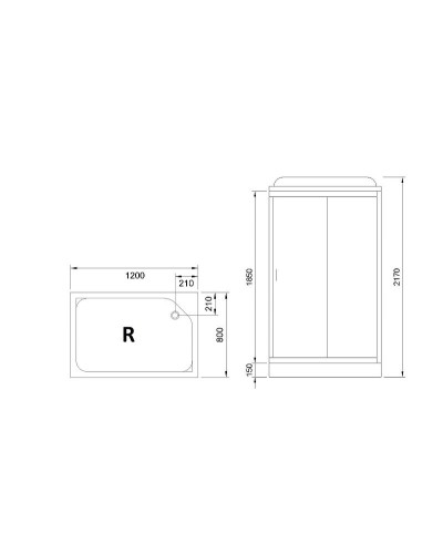 Душевая кабина Royal Bath HP 120x80 RB8120HP4-MM-R+S без гидромассажа