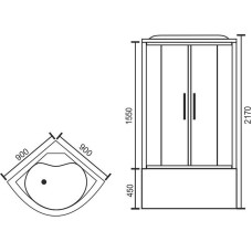 Душевая кабина Royal Bath BK 90x90 RB90BK4-MT без гидромассажа