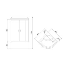 Душевая кабина Royal Bath BK 90x90 RB90BK6-WC без гидромассажа