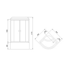 Душевая кабина Royal Bath BK 90x90 RB90BK6-WC без гидромассажа