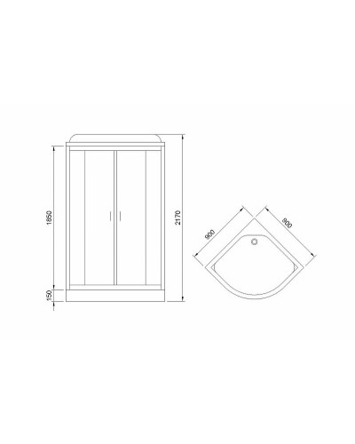 Душевая кабина Royal Bath HK 90x90 RB90HK5-BT-CH без гидромассажа