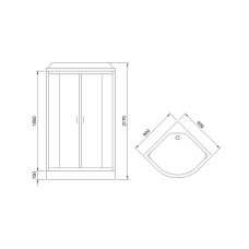 Душевая кабина Royal Bath HK 90x90 RB90HK5-WC-CH без гидромассажа