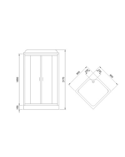 Душевая кабина Royal Bath HP 90x90 RB90HP6-WC без гидромассажа