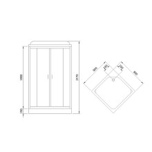 Душевая кабина Royal Bath HP 90x90 RB90HP7-WC с гидромассажем