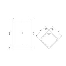 Душевая кабина Royal Bath HP 90x90 RB90HP7-WC с гидромассажем
