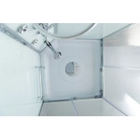 Душевая кабина 80х80х235 см BelBagno UNO-CAB-A-2-80-P-Cr-TOP текстурное стекло