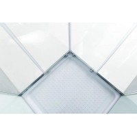 Душевая кабина 90х90х235 см BelBagno UNO-CAB-A-2-90-P-Cr-TOP текстурное стекло