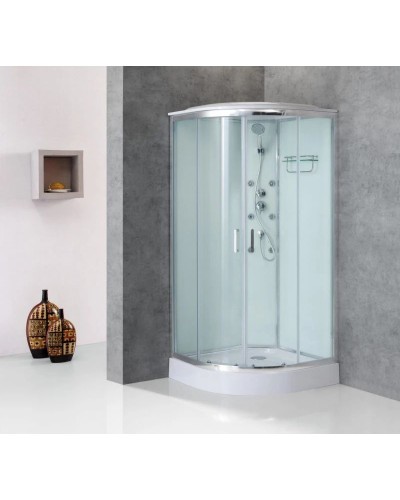 Душевая кабина 80х80х235 см BelBagno UNO-CAB-R-2-80-C-Cr-TOP прозрачное