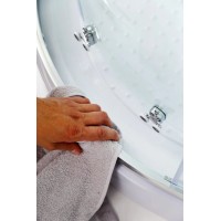 Душевая кабина 80х80х235 см BelBagno UNO-CAB-R-2-80-C-Cr-TOP прозрачное