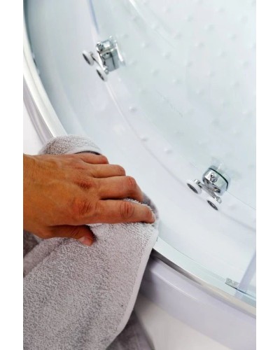 Душевая кабина 80х80х235 см BelBagno UNO-CAB-R-2-80-C-Cr-TOP прозрачное