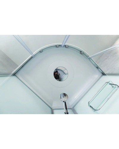 Душевая кабина 80х80х235 см BelBagno UNO-CAB-R-2-80-C-Cr-TOP прозрачное