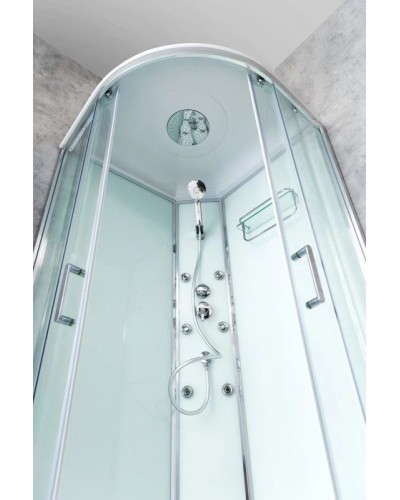 Душевая кабина 80х80х235 см BelBagno UNO-CAB-R-2-80-C-Cr-TOP прозрачное