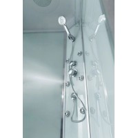 Душевая кабина 80х80х235 см BelBagno UNO-CAB-R-2-80-P-Cr-TOP текстурное стекло